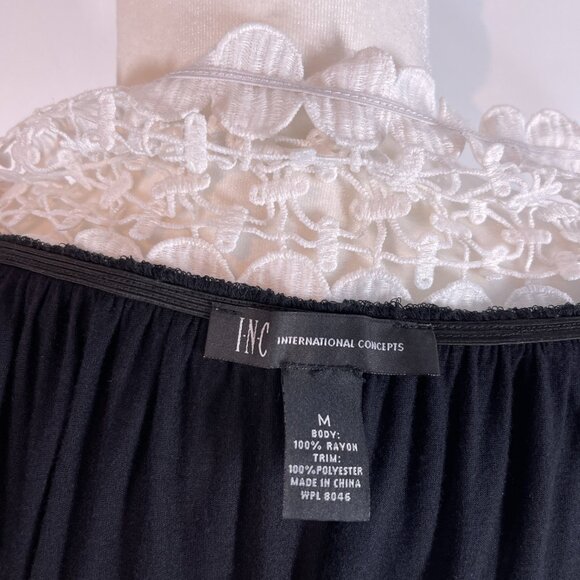 INC International Concept Black & White Blouse size M - Picture 4 of 4
